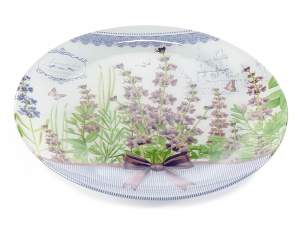 Wholesale lavender glass plate