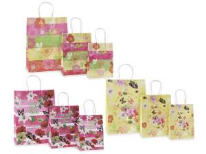 Enveloppes en gros sacs en papier fleurs de printe
