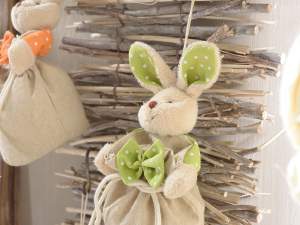 Sacchetto coniglio porta dolci stoffa