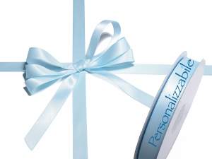 Personalized light blue ribbon