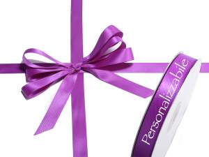 Personalized orchid purple ribbon