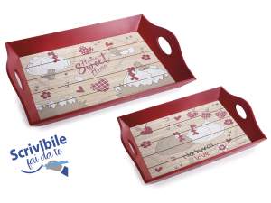 wholesale Easter wood tray