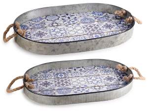 wholesale oval majolica trays