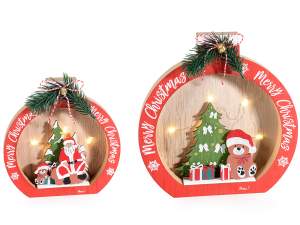 wholesale wooden decoration ball christmas lights