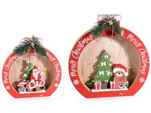 wholesale wooden decoration ball christmas lights