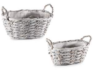wholesale gray wooden baskets