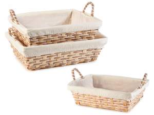 wholesale coated natural bamboo basket