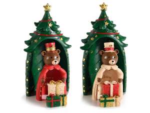 Christmas teddy bear decoration matryoshka wholesa