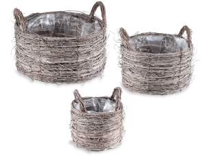 wholesale round wooden baskets