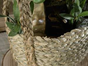 wholesale fiber baskets with handles