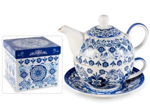 wholesale majolica teapot cup gift set