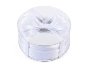 Wholesale white double satin ribbon