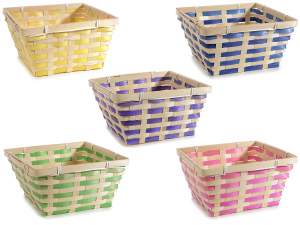 wholesale square bamboo basket