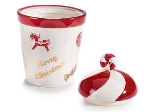 Al por mayor tarro de comida de cerámica de navida