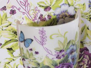Grossiste tasses porcelaine deco fleurs