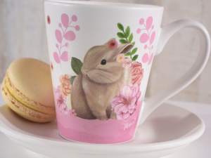 Al por mayor tazas de café de conejo de pascua