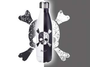 Black white skull bottle wholesaler