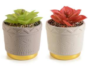 vaza ceramica cu plante artificiale en-gros