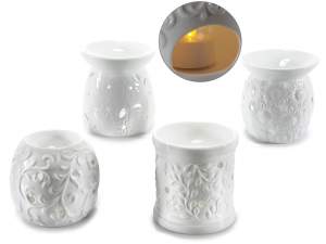 Verbrennt weiße Keramikessenzen