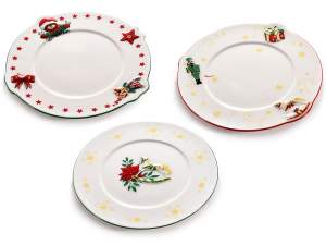 wholesale vintage Christmas plate with star bear