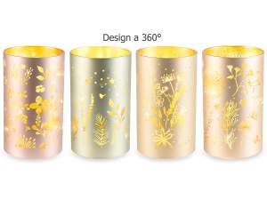 wholesale glass lamps with flower decorations