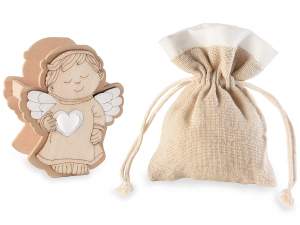 wholesale wooden angel favor bag