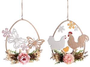 Wholesale Easter wooden egg decorations