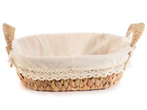 wholesale covered fabric wooden basket