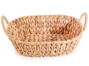 wholesaler round hyacinth basket handles