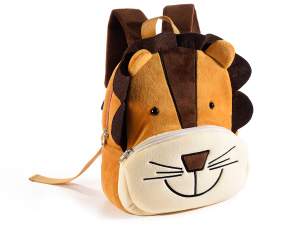 Lion backpack in soft plush