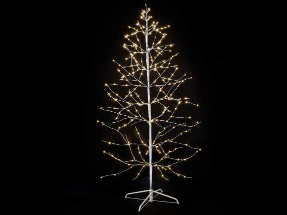 Tree Mt 1.50 H plata con 320 LED blanco cálido y 103 ramas