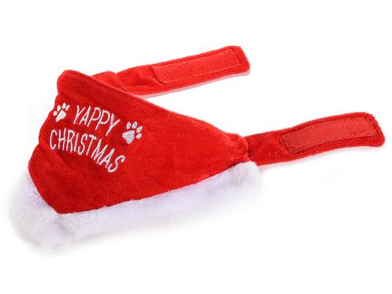 Pañuelo de tela para perro con texto navideño