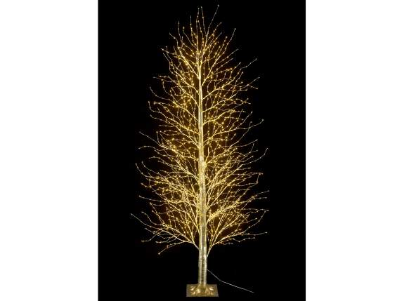 Árbol Mt 2.40H oro c-2000 LED blanco cálido, 351 ramas