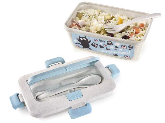 Lunchbox- Lunchbox aus recyceltem Kunststoff „Ciccio Cat“