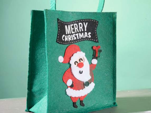 Bolsa de tela con carácter navideño