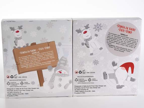 Bombă de baie parfumată „Snow Holiday” în cutie cadou