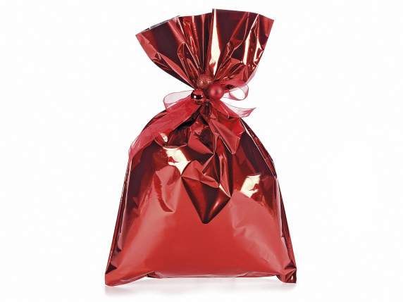 Bag metalic de culoare roșie cm 25x40h