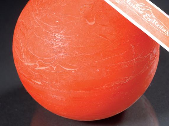 Candela a sfera arancione