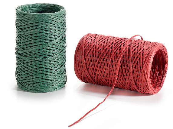 Roll of twine in moldable colored paper