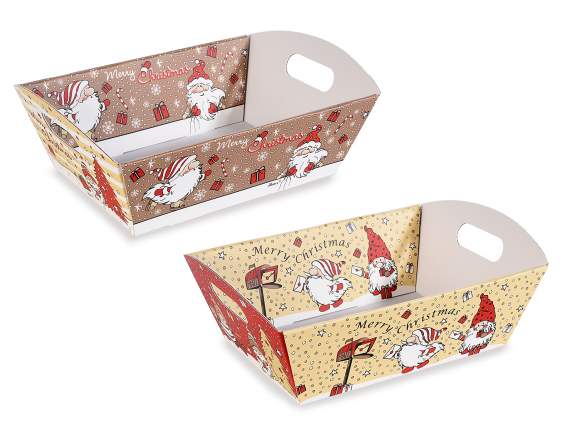 Paper tray with handles and Gnometti Family decorations
