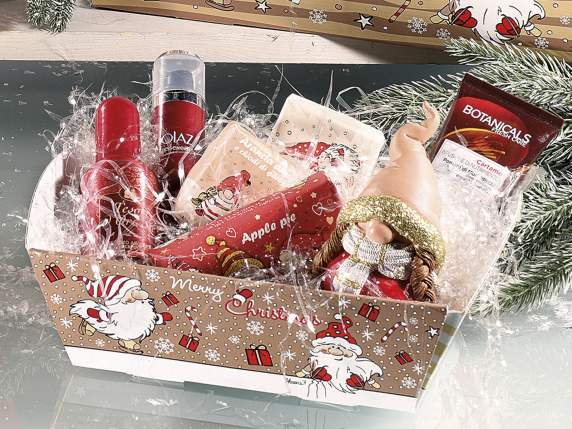 Paper tray with handles and Gnometti Family decorations