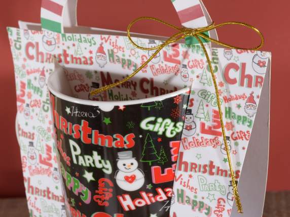 Porcelain Funny Xmas mug in gift box