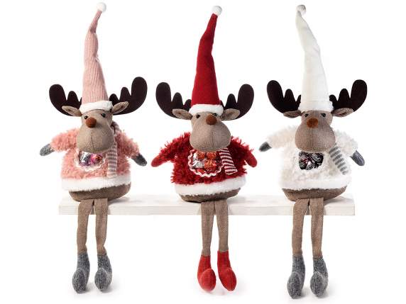 Reindeer long legs w - transparent window and pocket for swe
