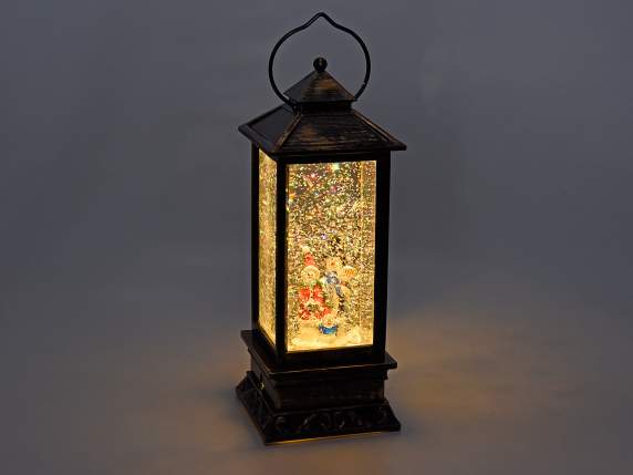 Lanternă decorativă cu lumini cu sclipici LED în mișcare cu