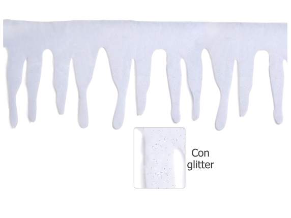 Large popsicle fringe with polyester glitter