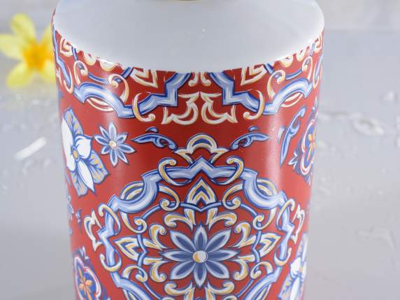 Dispensador de cerámica Maiolica con jabón de manos perfum