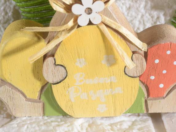 Wooden Easter bunny to be placed with egg