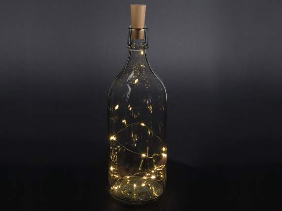 Tapón para botella con alambre de 103 cm, 20 luces LED a bat