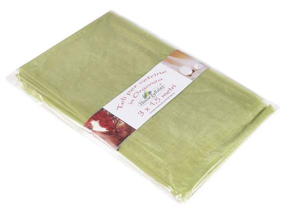 Plain olive green organza towel