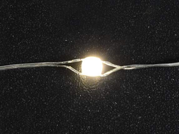 Puntale stella a cascata 10 fili H1,7m, 180 led bianco caldo